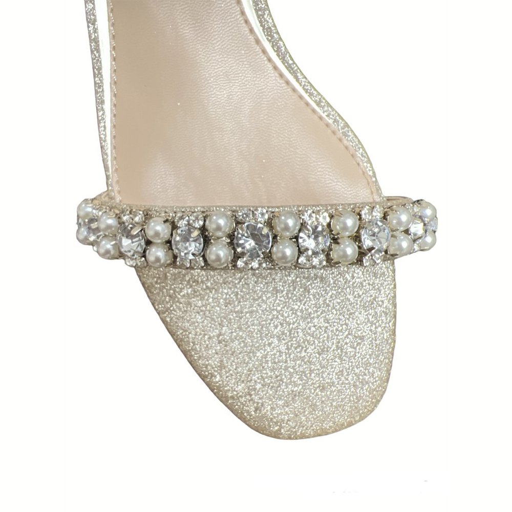 NEW Jewel Badgley Mischka Sizes 8, 9 Autumn Block Heel Sandal - Light Gold - Picture 3 of 8